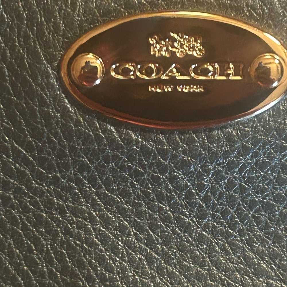 Coach Quinn  Blue pebble  Leather Crossbody Bag - Picture 3 of 12
